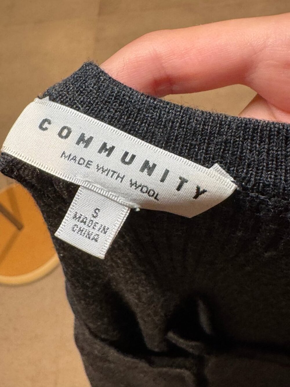 Community Charcoal Ribbed Knit Dress - S - Picture 3 of 3